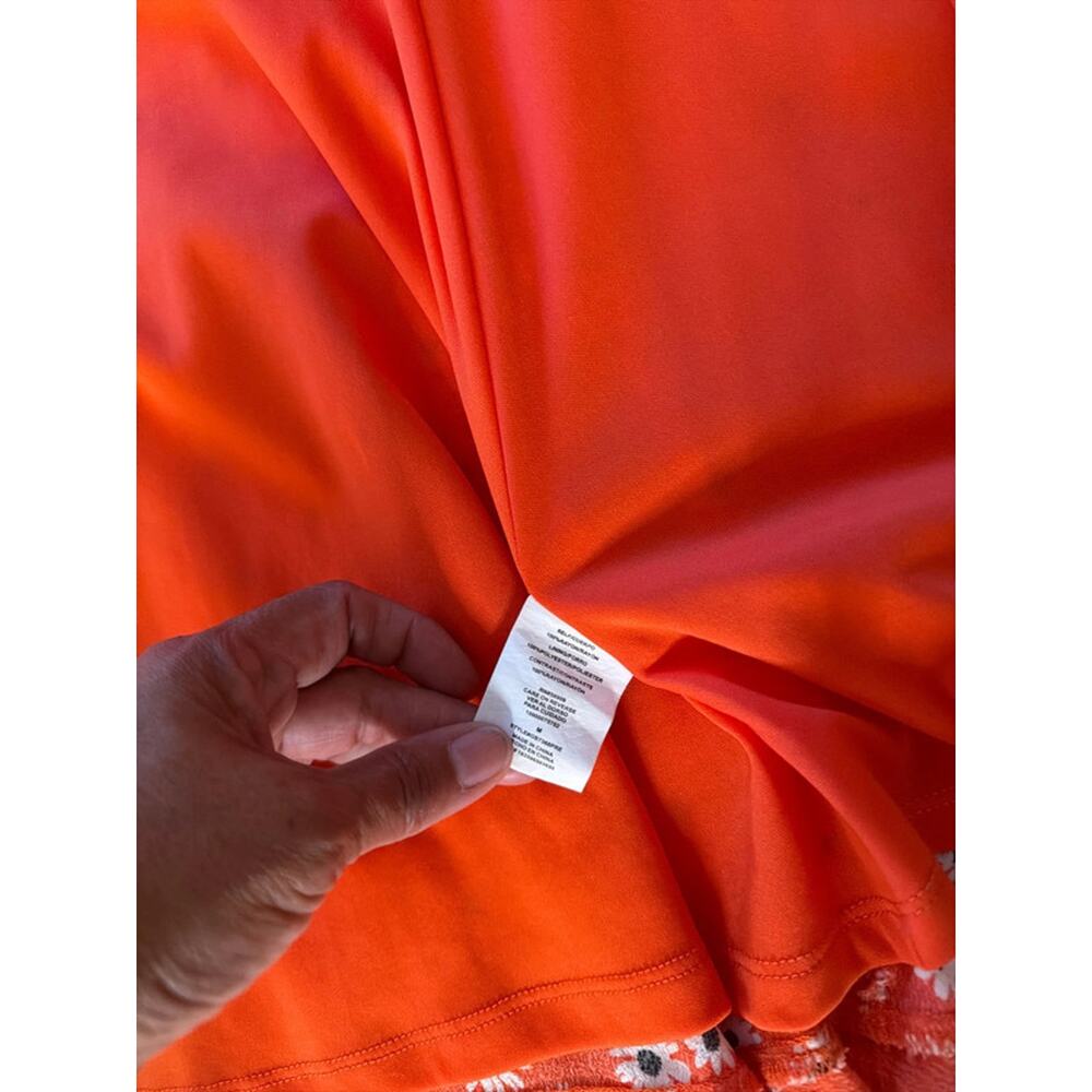 GB orange with Daisy’s wrapped dress EUC M 2897 - Picture 7 of 8